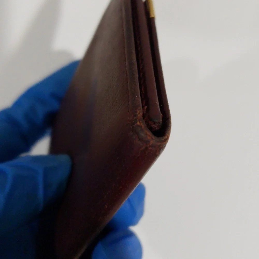 Cartier Brown Leather Coin Pouch – Gold Hardware Luxury Women’s 3.25 x 3.25-inch